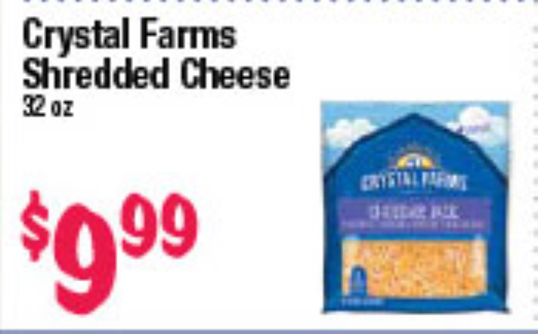 Crysal Farms Shredded Cheeses